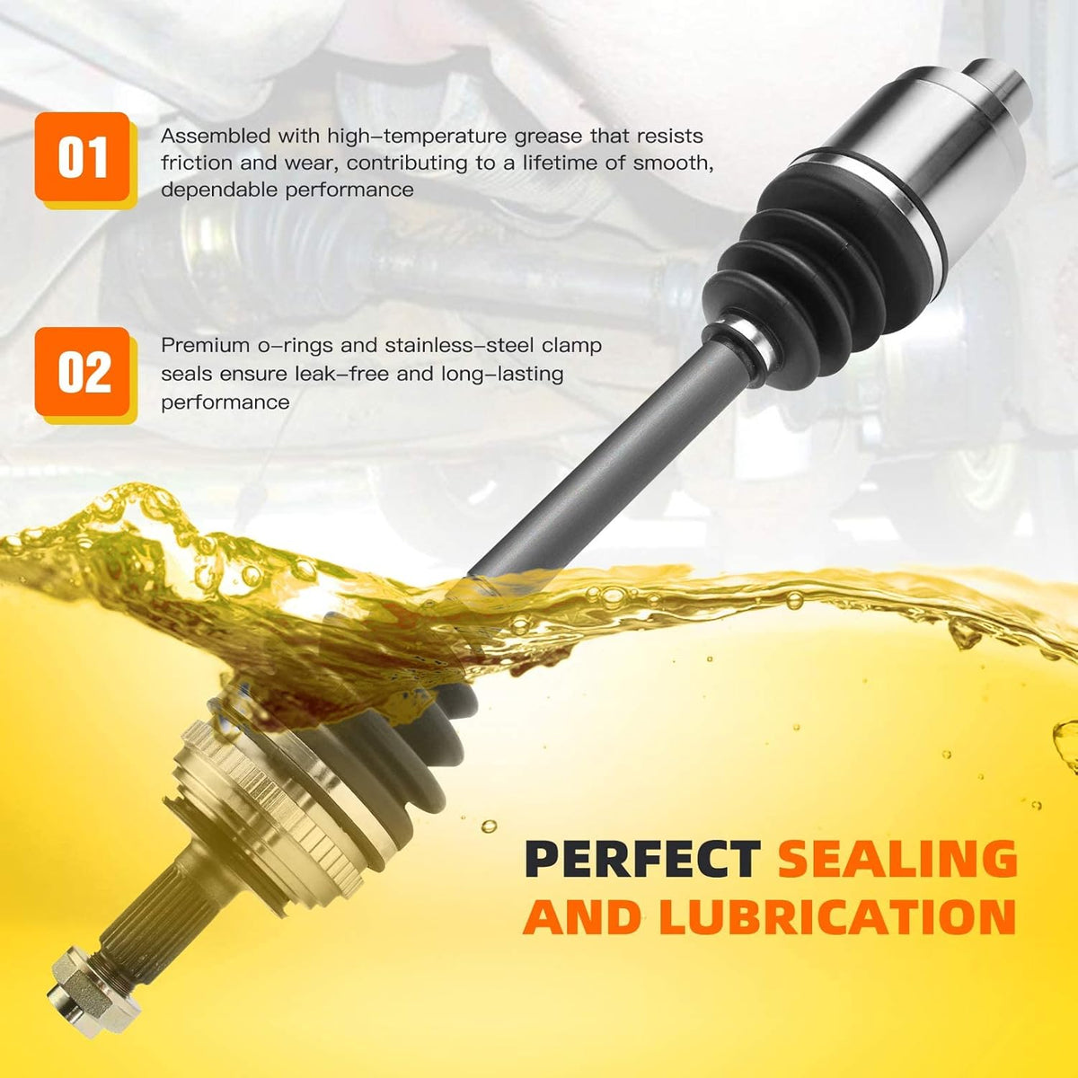 Front CV Axle Drive Shaft Assembly Pack of 2 J7000