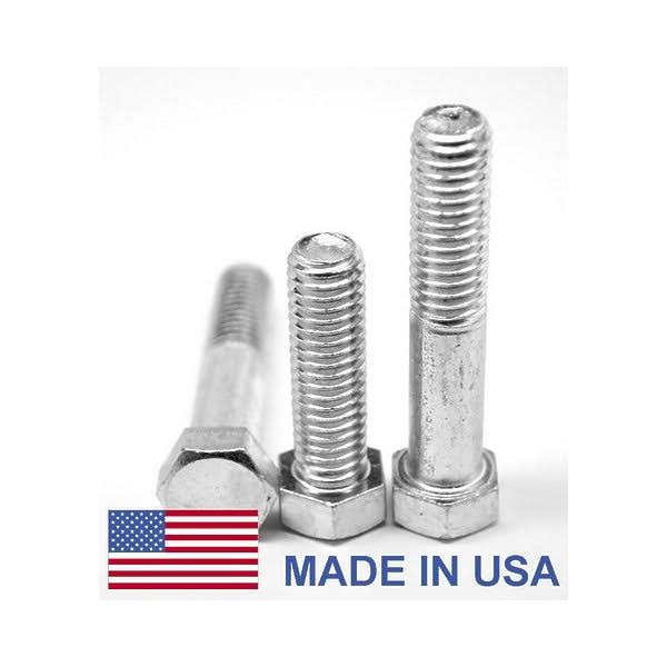 1/4-20 x 2-3/4 in UNS Threaded Grade 5 Hex Cap Screw, Zinc Plated, 10 Piece U1992