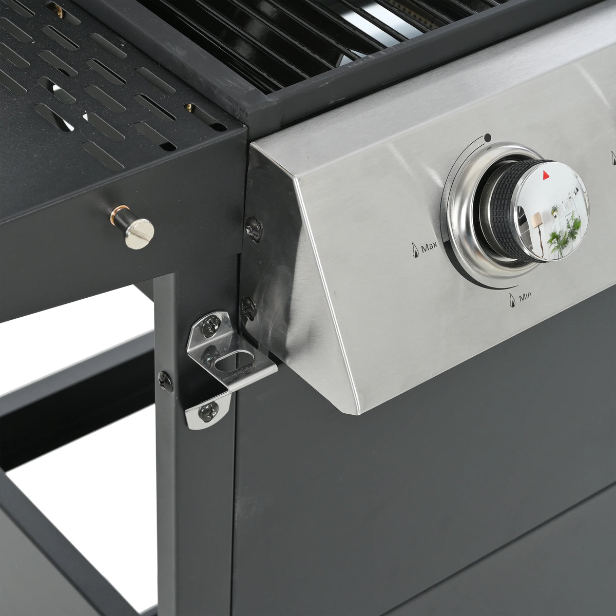 3 Burner Portable Propane Gas Grill Stainless Steel Black J267