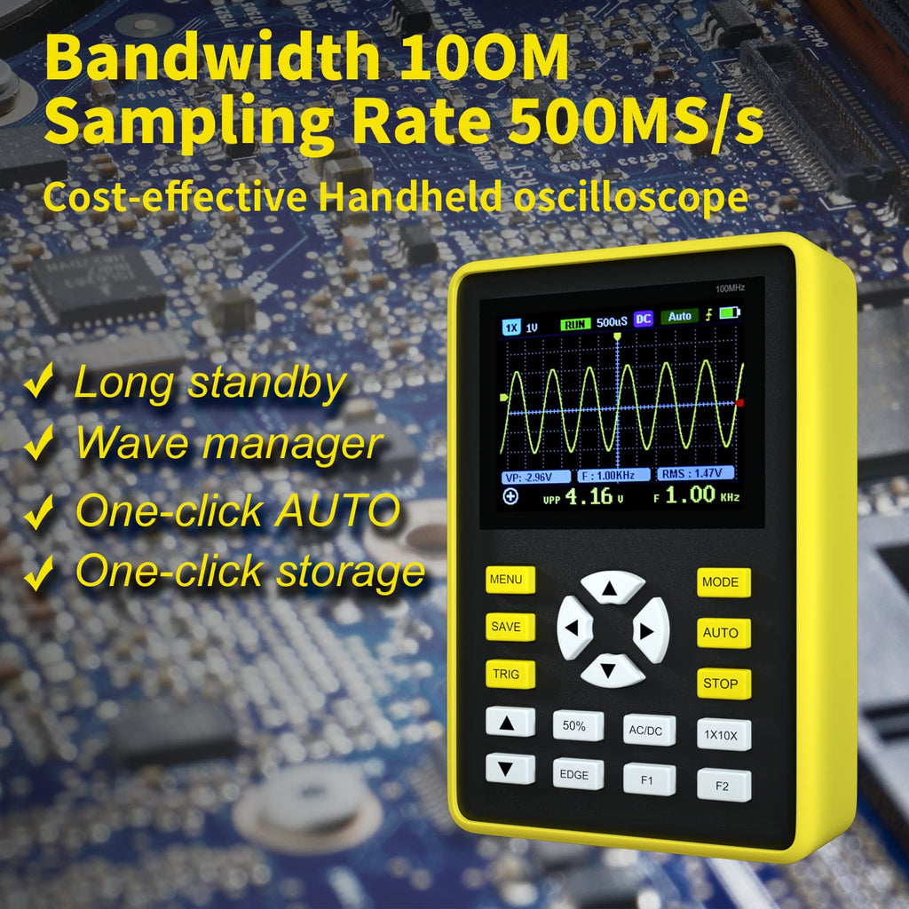 2.4-inch Digital Handheld Pocket Oscilloscope 500MS/s 100MHz Pack of 2 P269