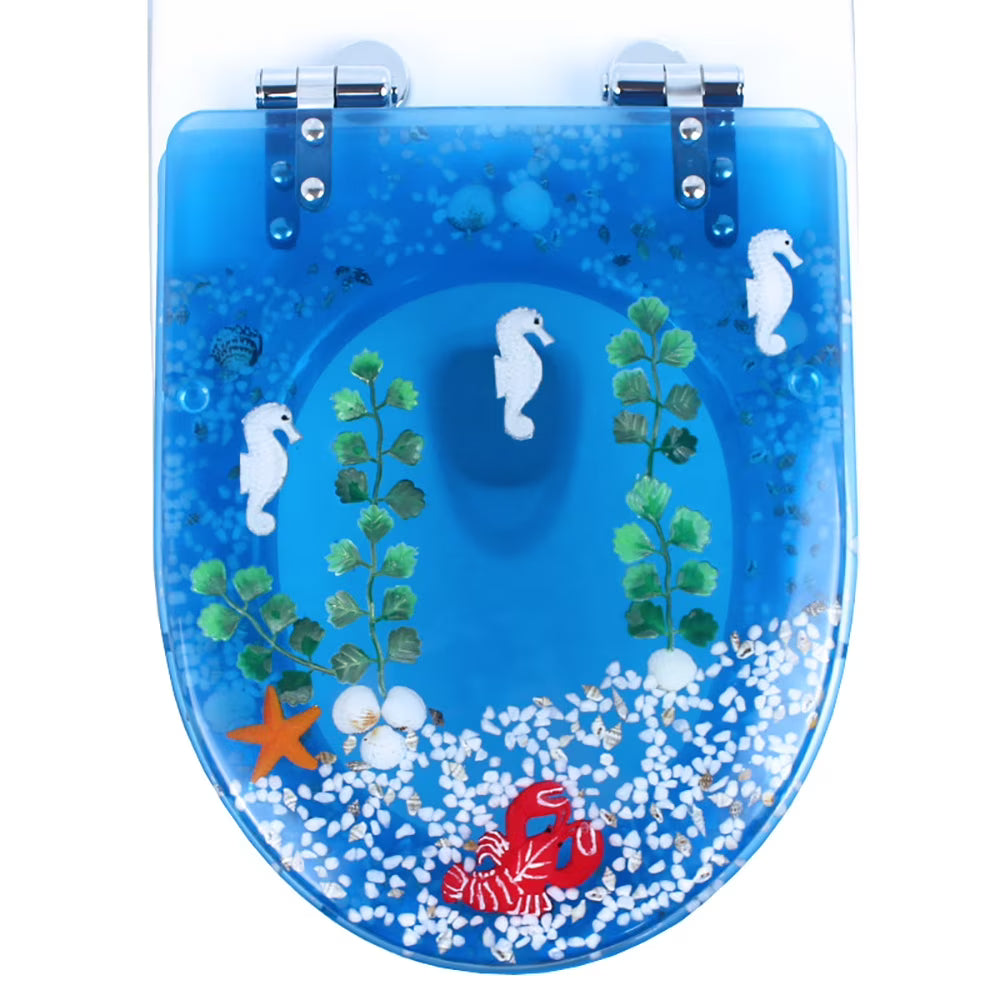 Elongated Resin Toilet Seat with Silent Close Hinges M5270