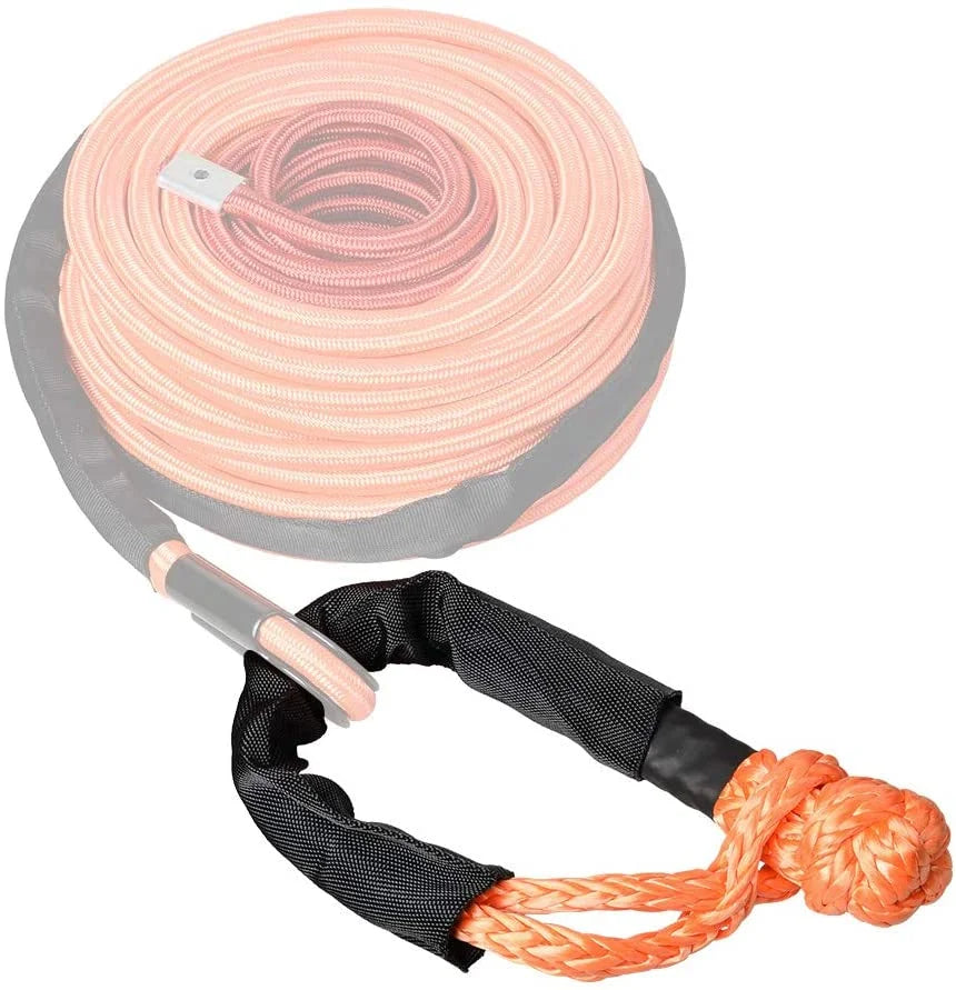 Orange 1/2" Soft Shackle Synthetic Rope with Protective Sleeve E2154
