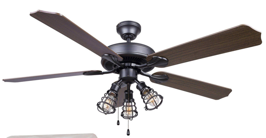 52 inch 3 Light Ceiling Fan in Graphite L46585