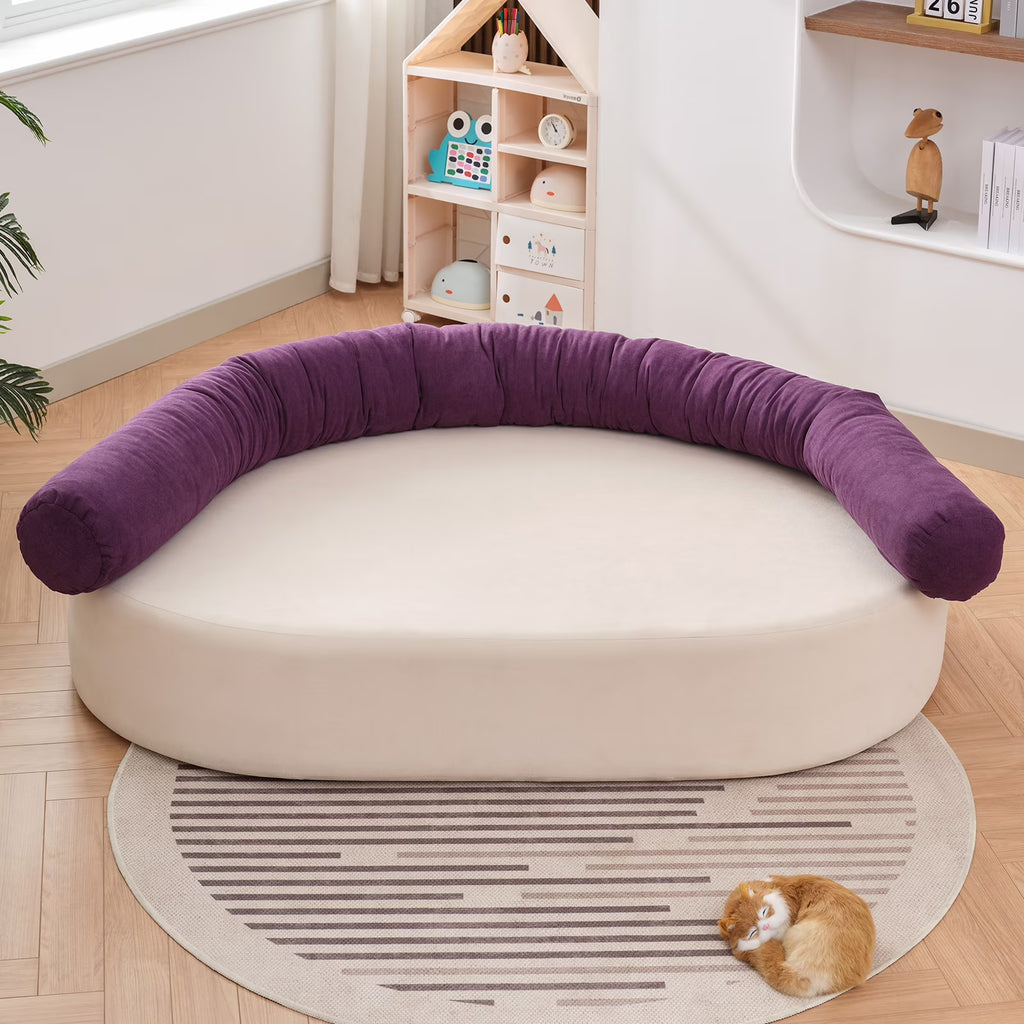 Beige Bean Bag Chair Sofa Bed G383860