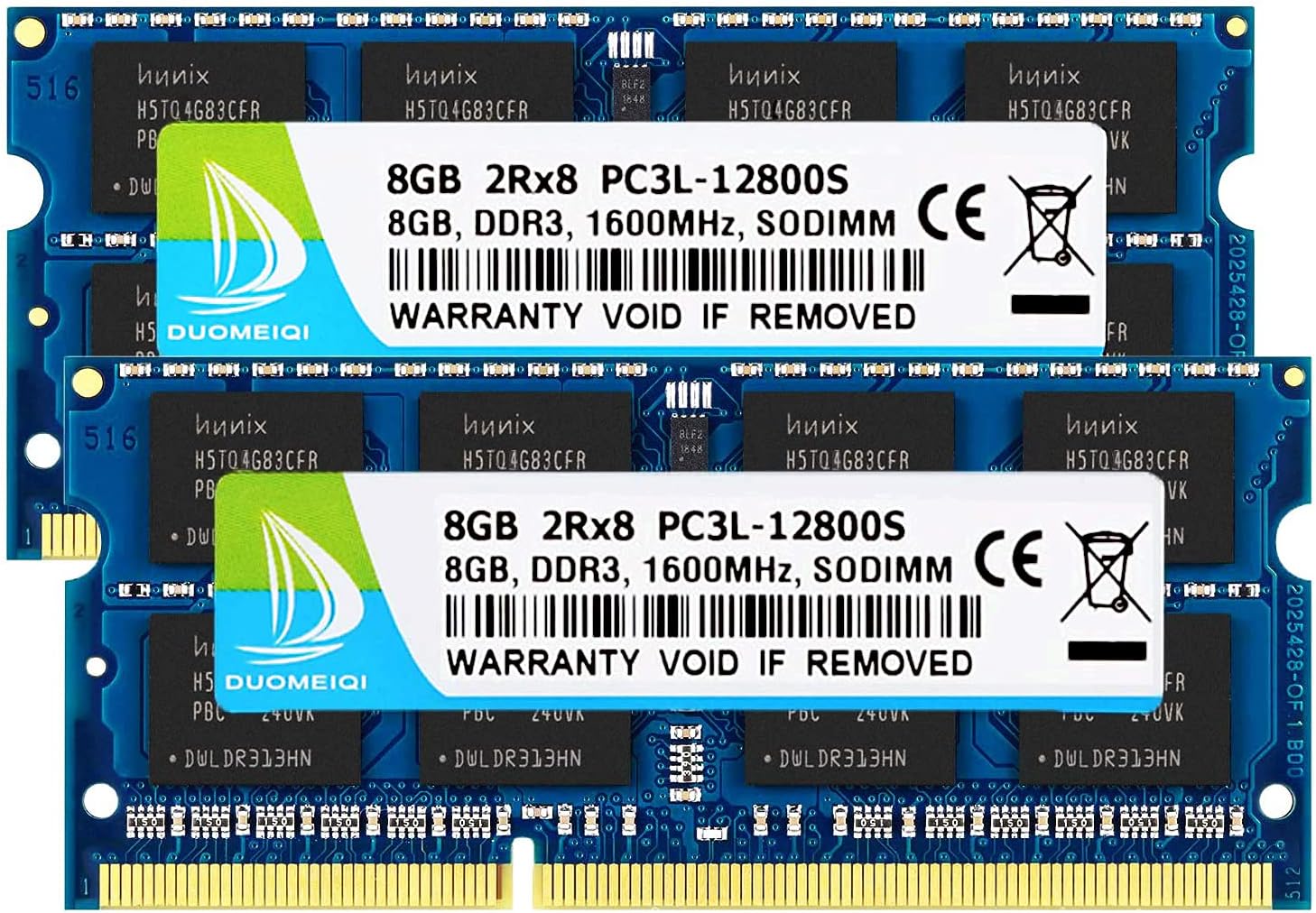 16GB (2 x 8GB) DDR3L / DDR3 1600MHz SODIMM RAM Laptop Memory Module Pack of 2 V791465