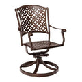 Textured Black Swivel Patio Dining Chair R459