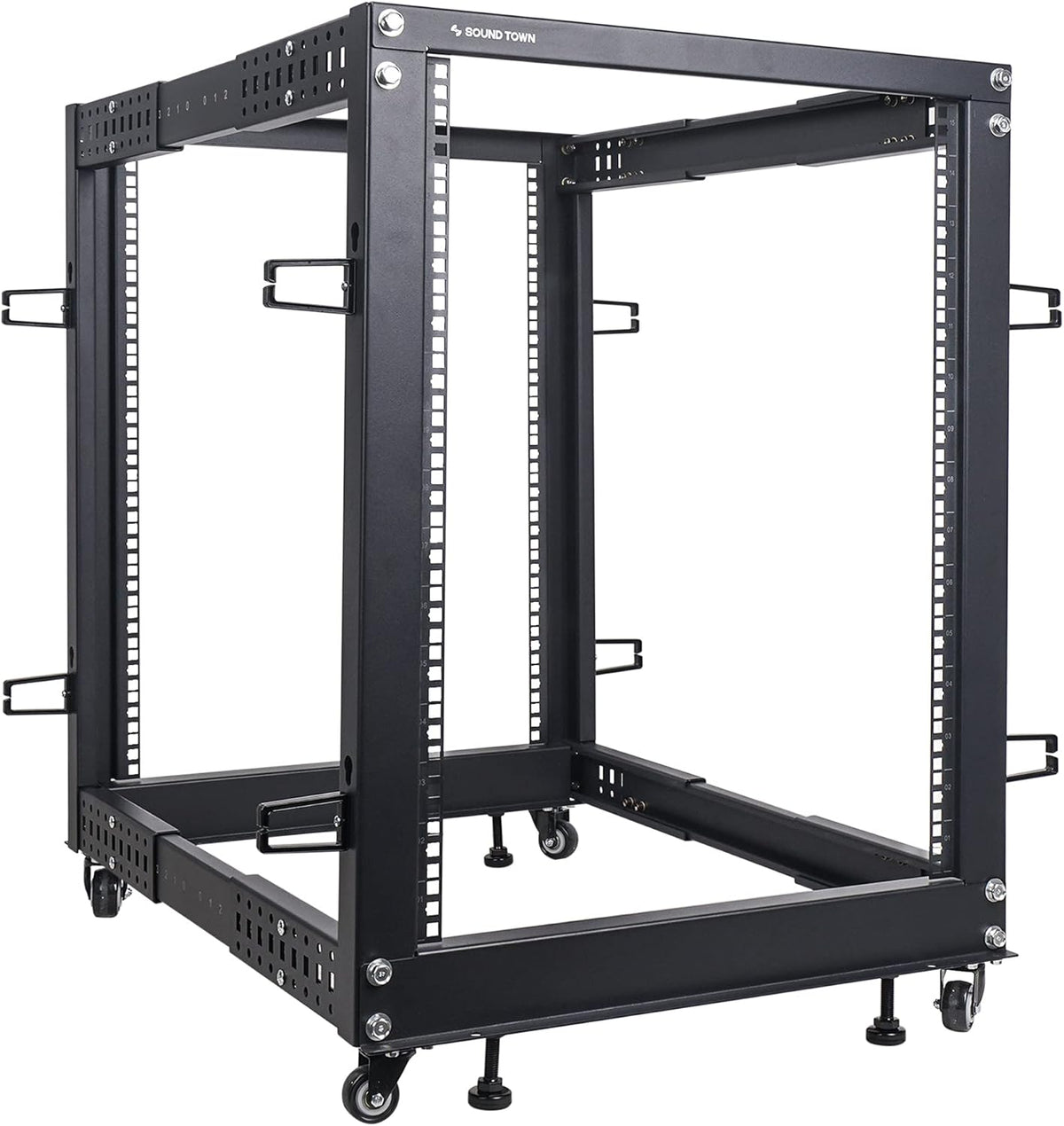 15U Wall-Mount Open Frame Server and Network Equipment Rack with Adjustable Depth 12"-20" D360