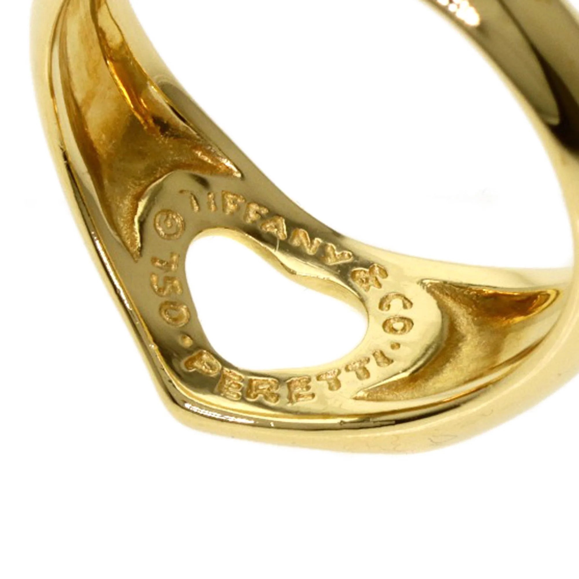 Tiffany heart ring K18 yellow gold Ladies X1008