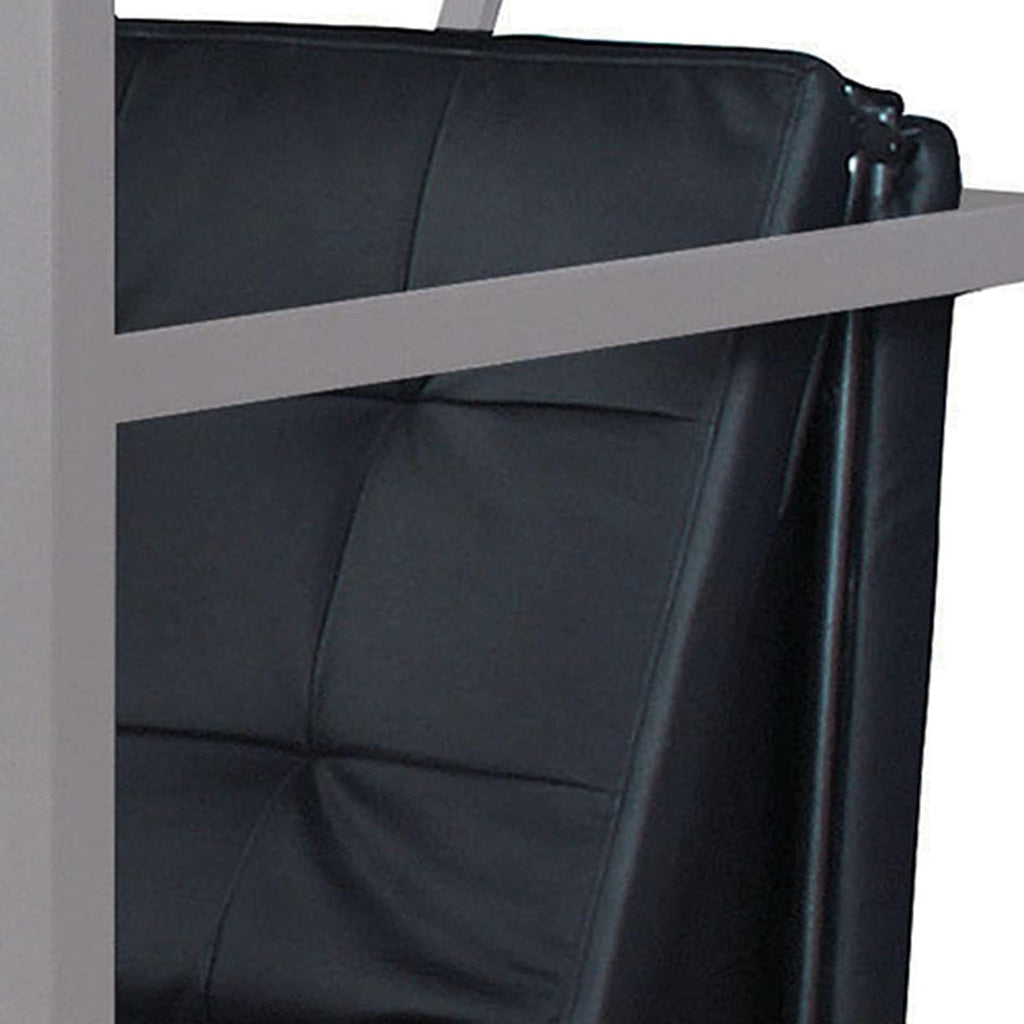 Silver And Black Futon Chair S82985