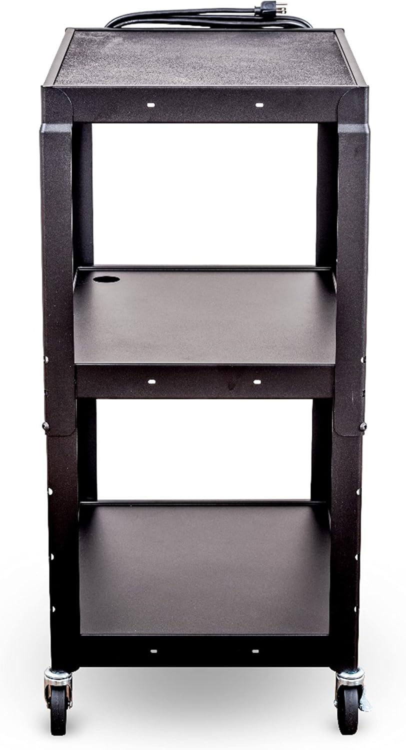 24 Height Adjustable Metal Cart - Black T975987