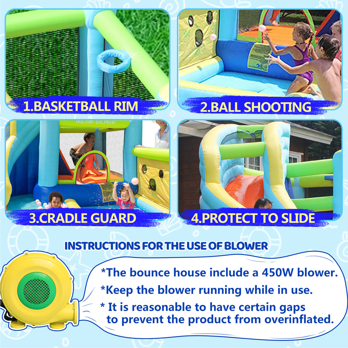 Inflatable Water Park Bounce House with Blower X121