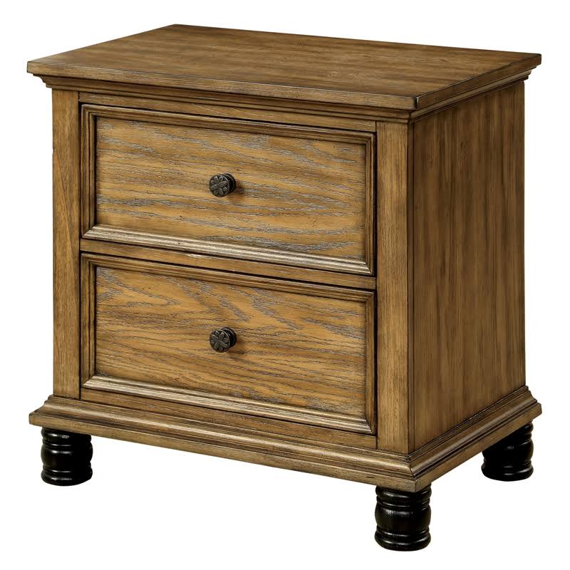 2 Drawer Nightstand in Dark Oak O793