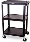 24 Height Adjustable Metal Cart - Black T975987