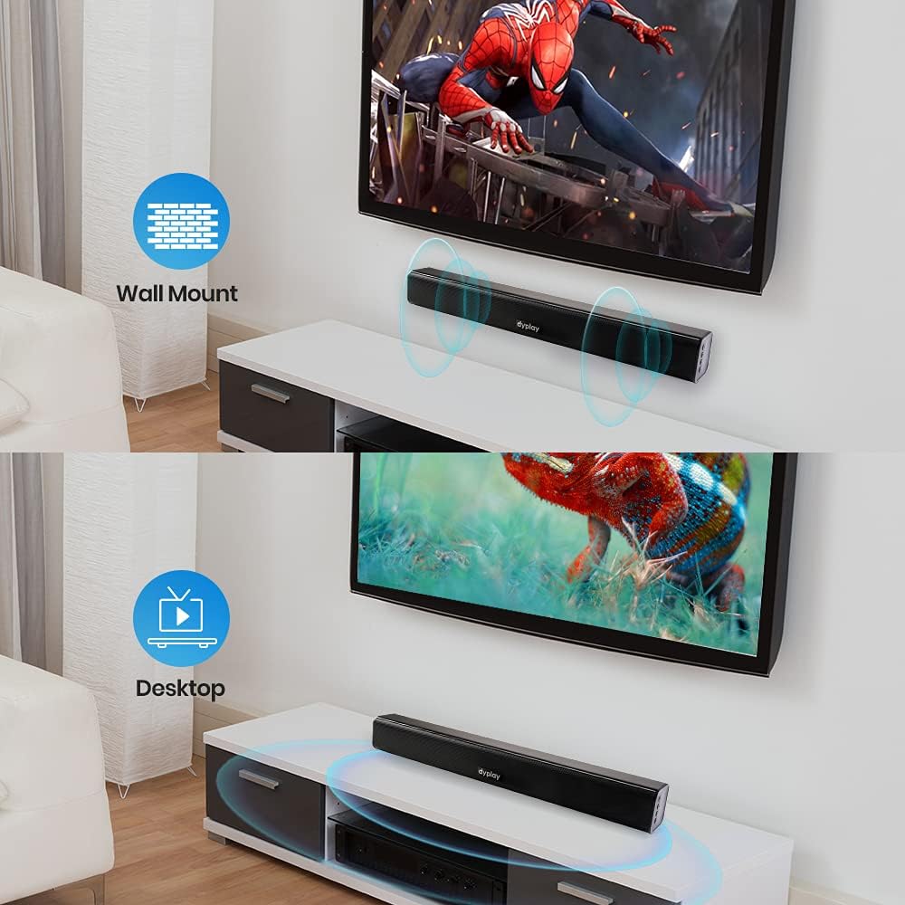 20-inch 100W 2.0 Channel Bluetooth 5.0 Soundbar, Pack of 2 G780484