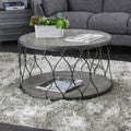 Rustic Grey Metal Round Coffee Table N20099