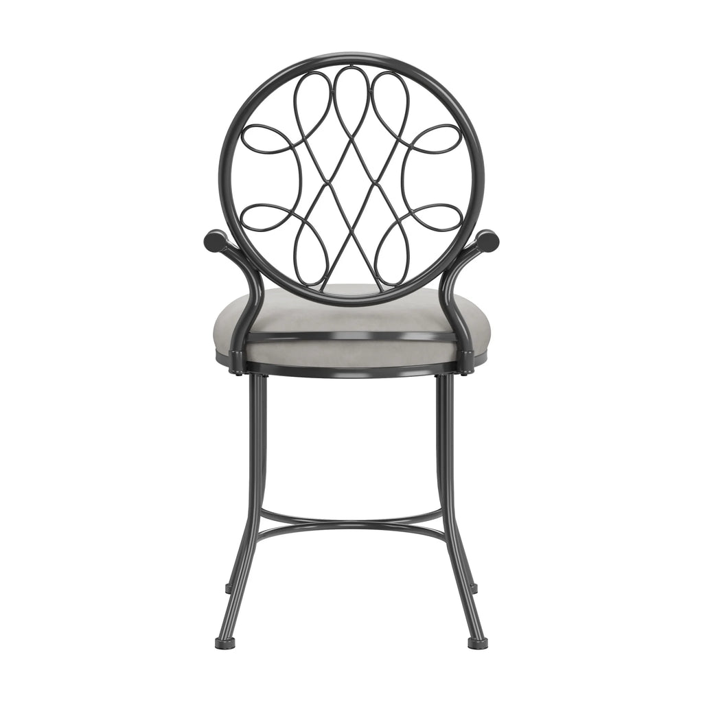 Chrome Metal Vanity Stool P347