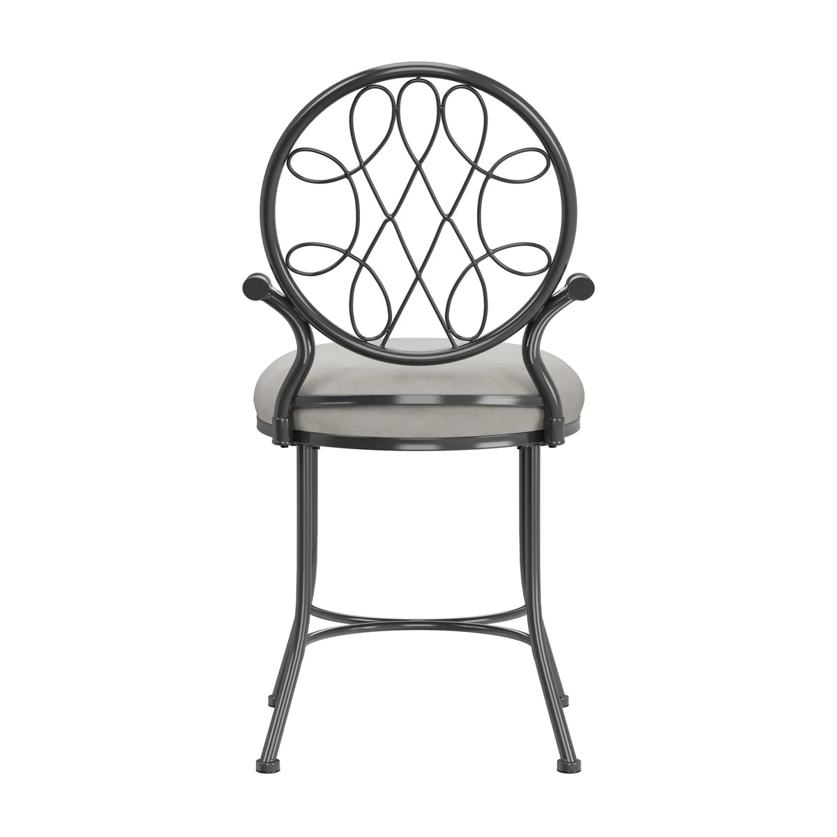 Chrome Metal Vanity Stool P347