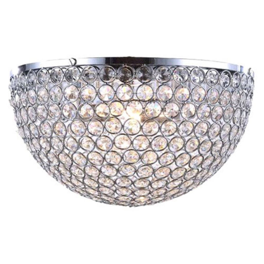 2 Light Chrome Clear Crystal Wall Mount R347580