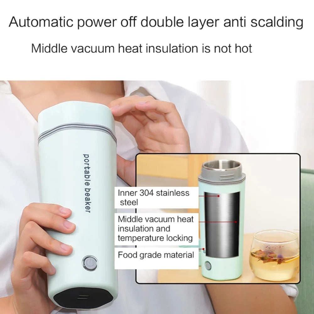 Portable Electric Kettle 350Ml Stainless Steel Automatic Shut Off T3925