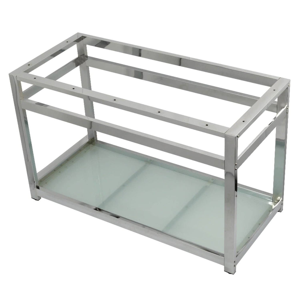 Oil Rubbed Bronze Console Sink Base with Glass Shelf S7276