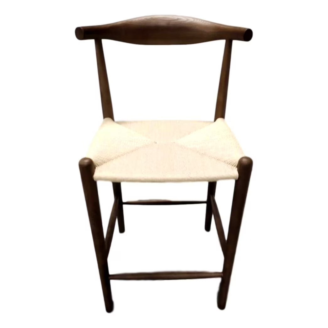 Walnut & Natural Cord Counter Stool H2155