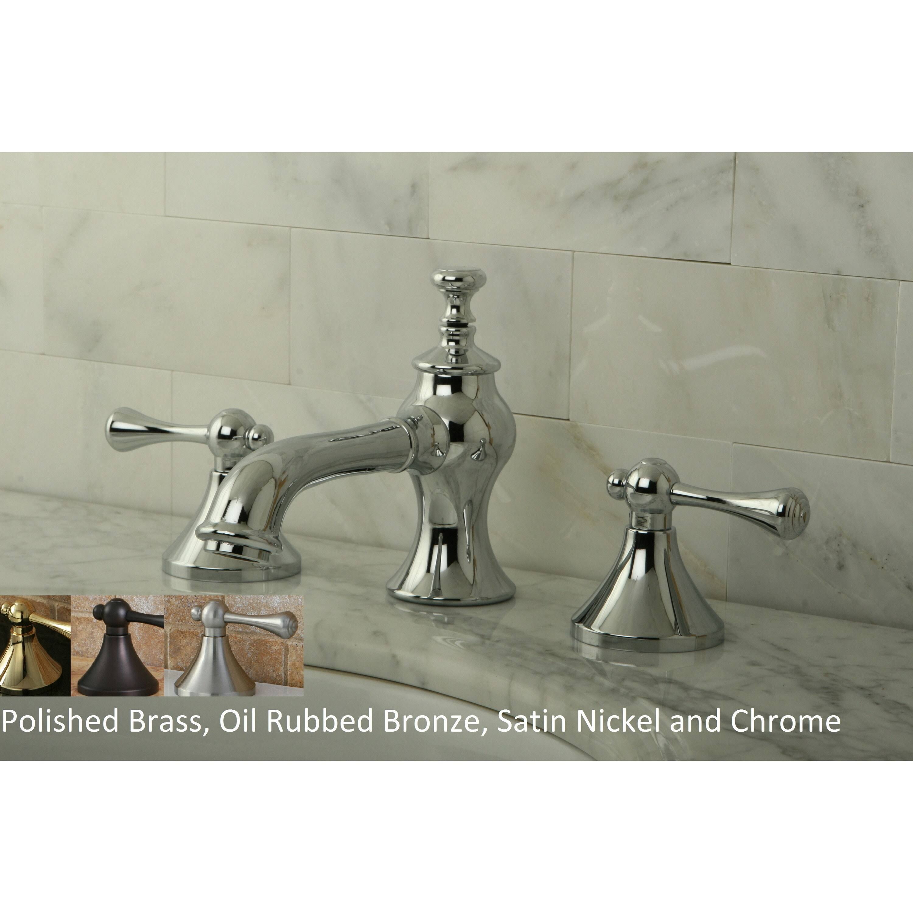 Satin Nickel Widespread Bathroom Faucet N5744