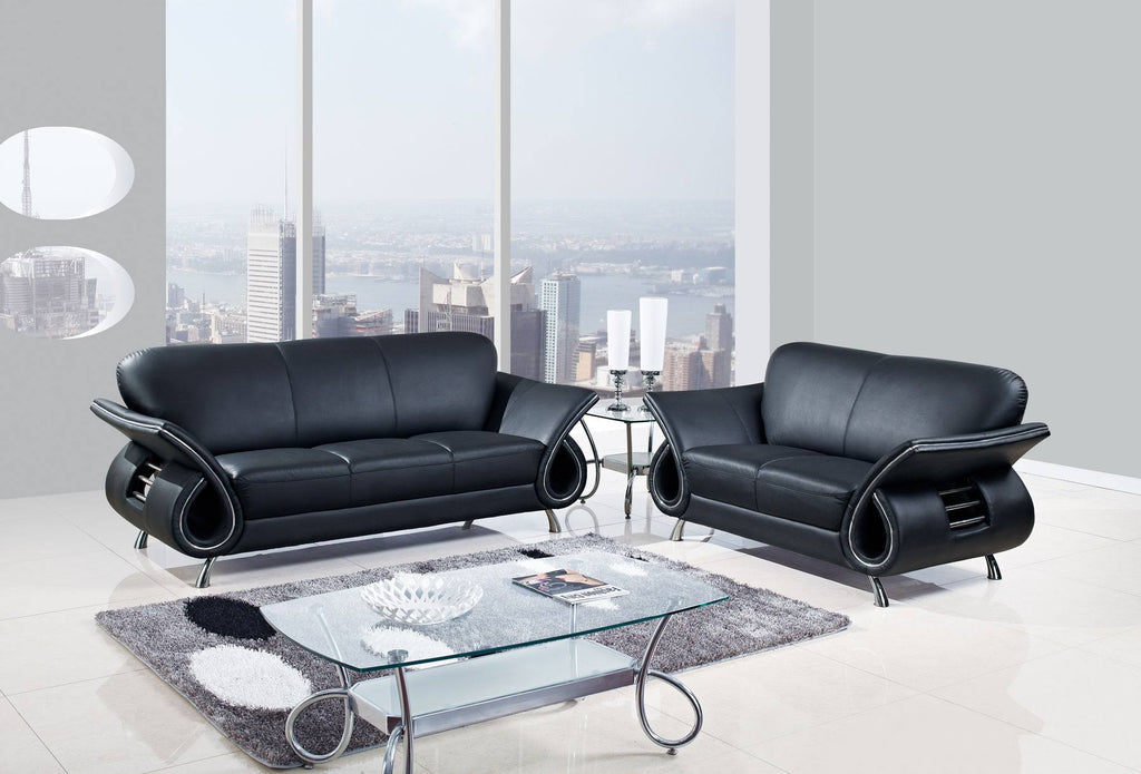 Leather Match Loveseat K293