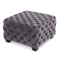 Grey Velvet Ottoman C2308