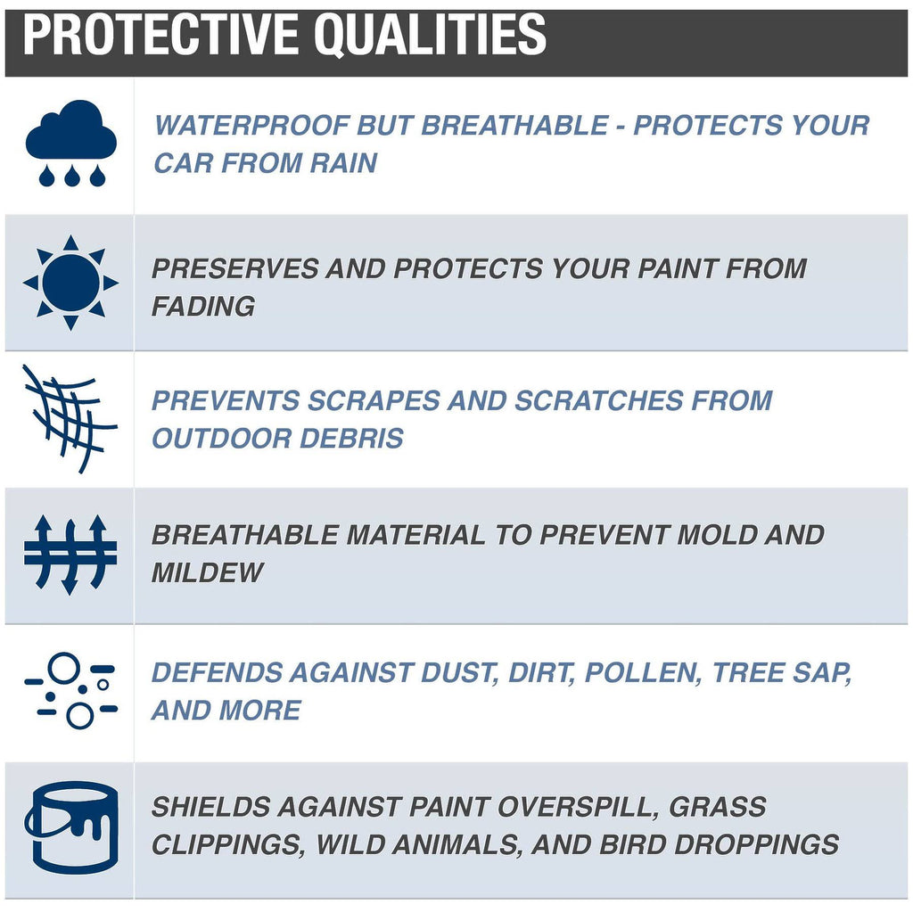 Gray Rain Barrier Car Cover H464810