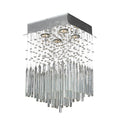 Chrome 4-Light Square Flush Mount Z55726