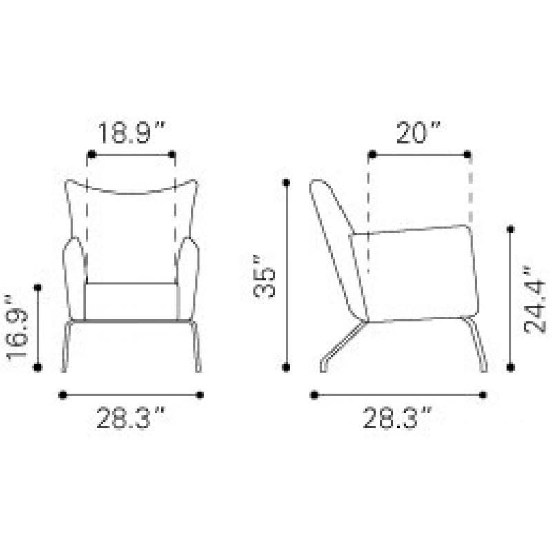 Saddle Brown Occasional Chair S448601