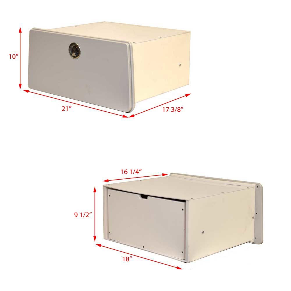 Gray Pontoon Boat Storage Drawer J832