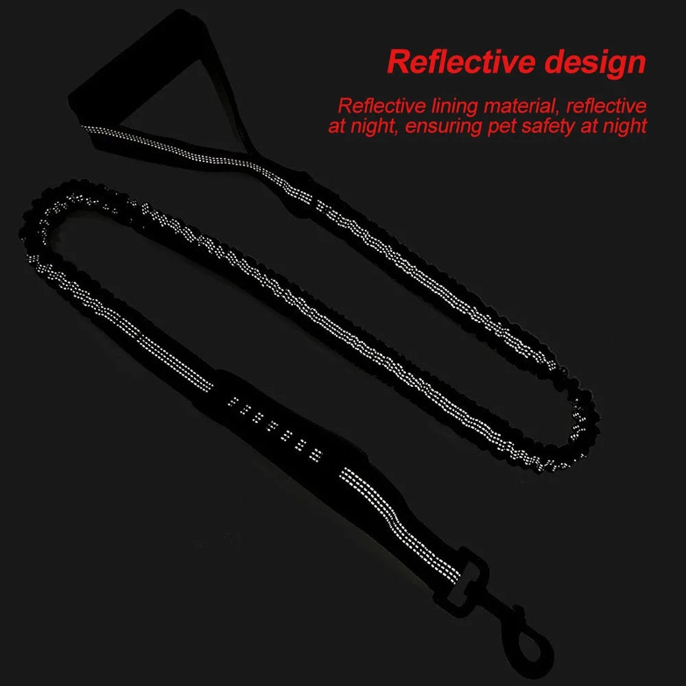 High Reflective Elastic Bungee Dog Leash with Cushion Handle U54162