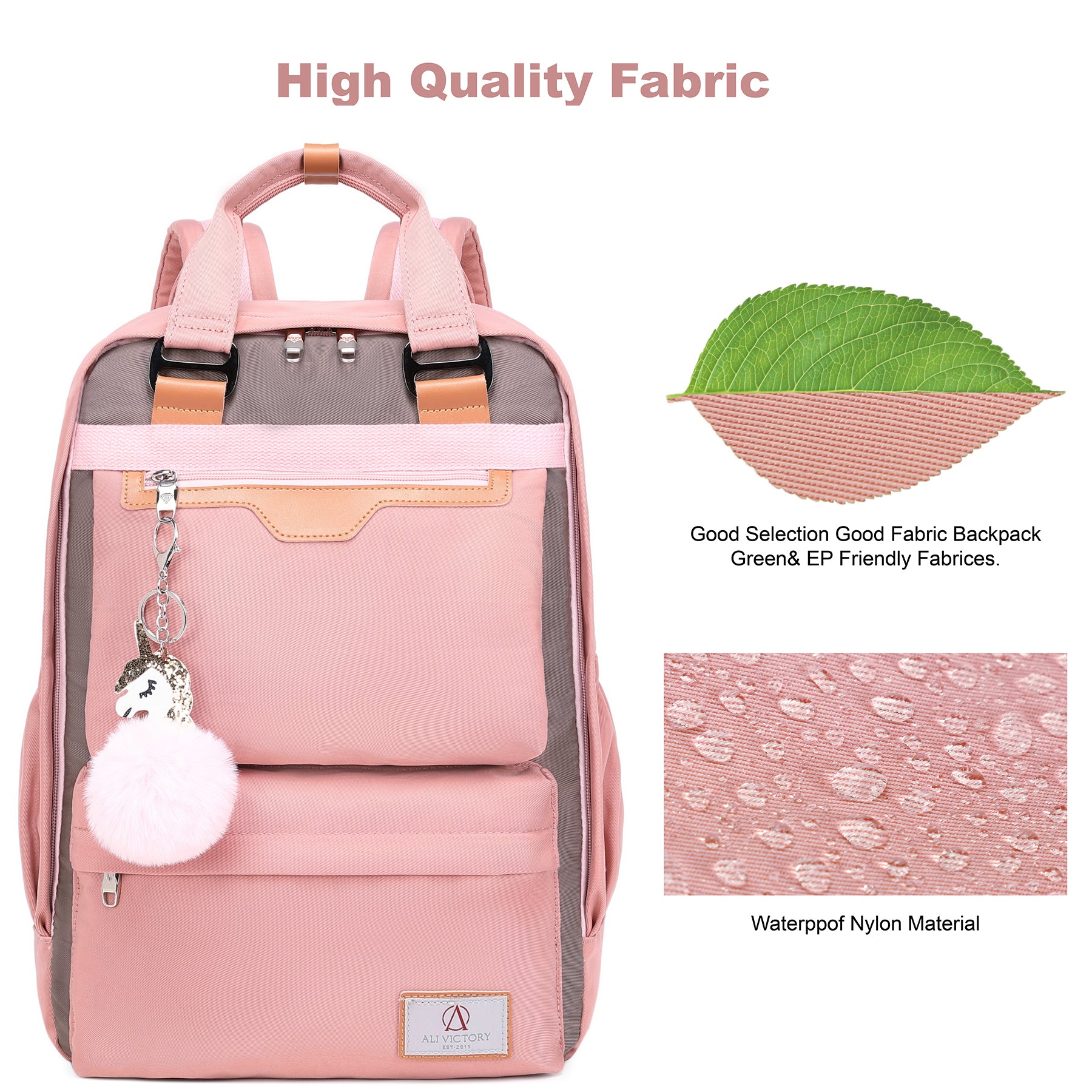 Pink Anti Theft Laptop Backpack X242