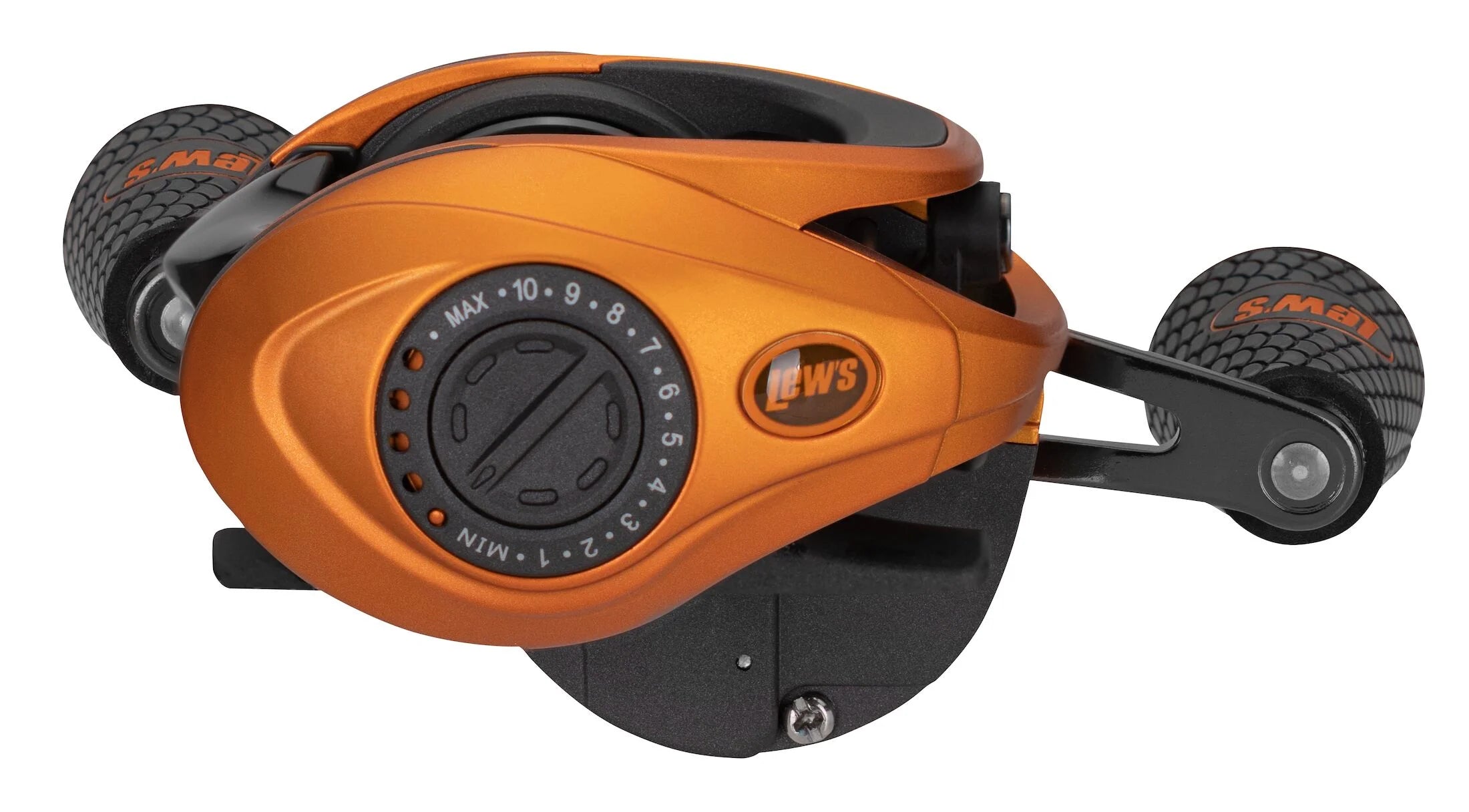 Baitcast Fishing Reel, Left-Hand Retrieve, 7.5:1 Gear Ratio, 10 Bearing System, Orange U712
