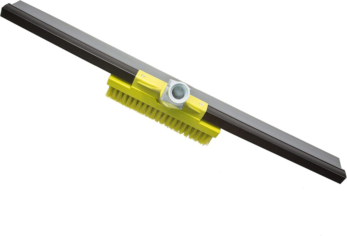 Extension Pole with 24-inch Floor Squeegee and Grout Scrubbing Brush Combo, Pack of 2 I46376
