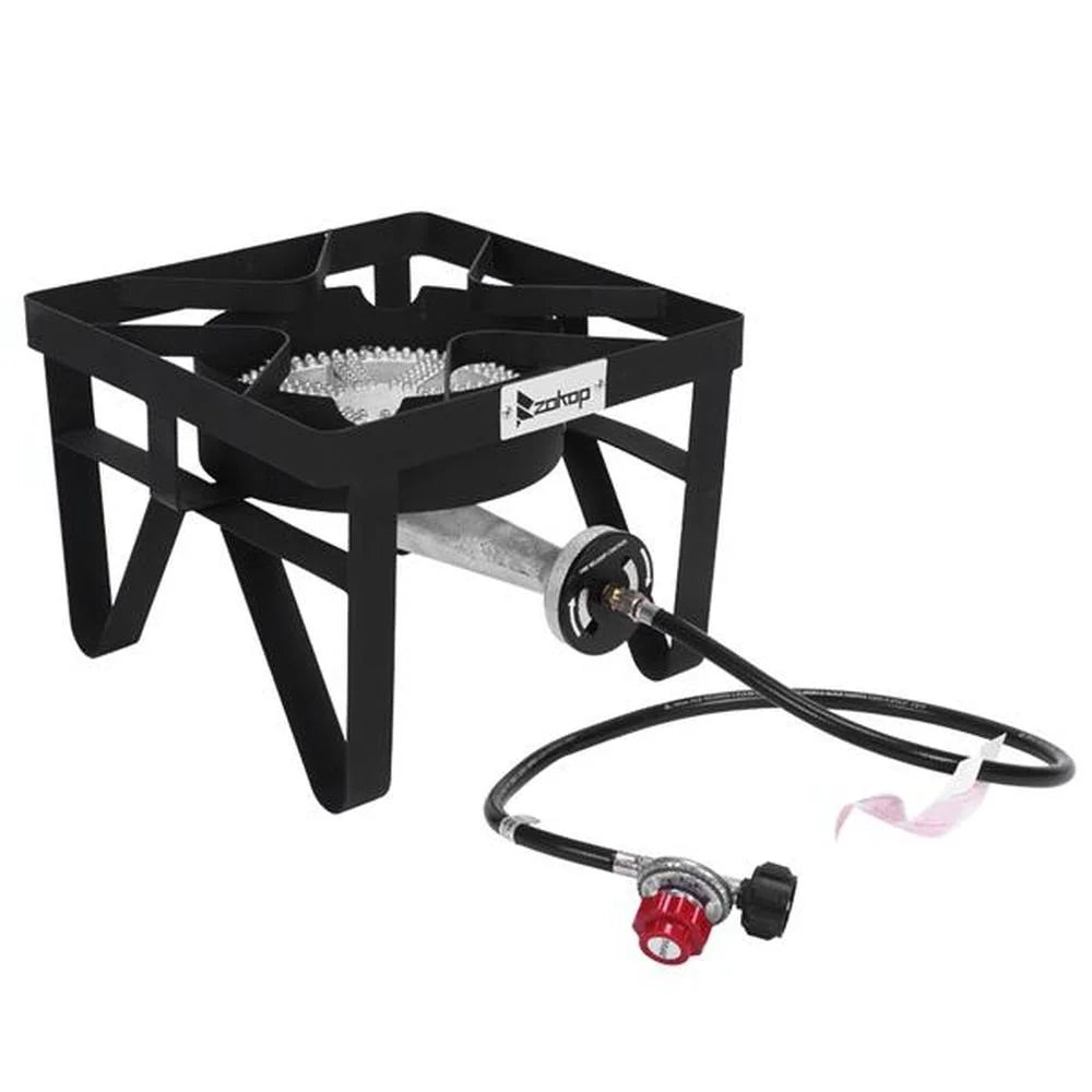 Camp Stove Outdoor Furnace With 20W BTU Head Diameter 26cm With 1.2m Leather Pipe With 0-20psig High Pressure Valve L60079