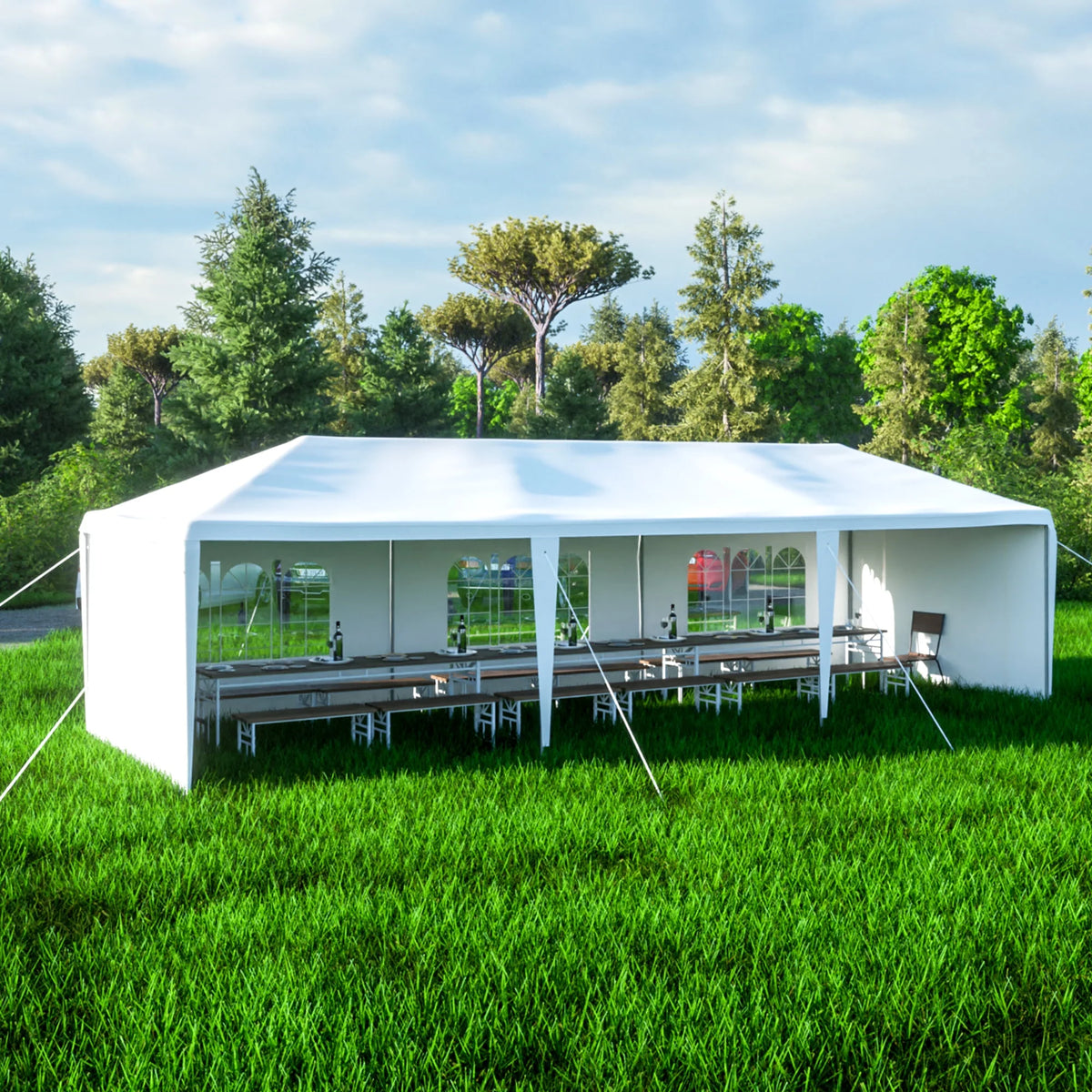 10x30' Outdoor Canopy Tent with 5 Removable Sidewalls I3897