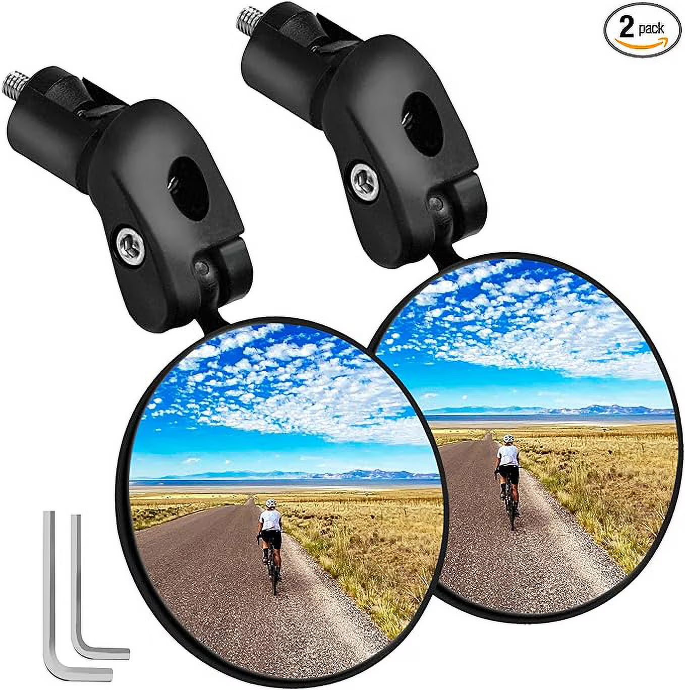 2Pcs Adjustable Bicycle Rear View Mirror H20727