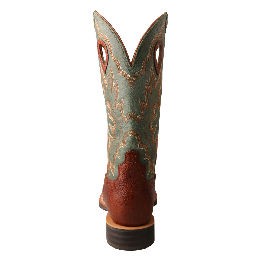 Cognac Glazed Pebble Dark Green Cowboy Stock U144