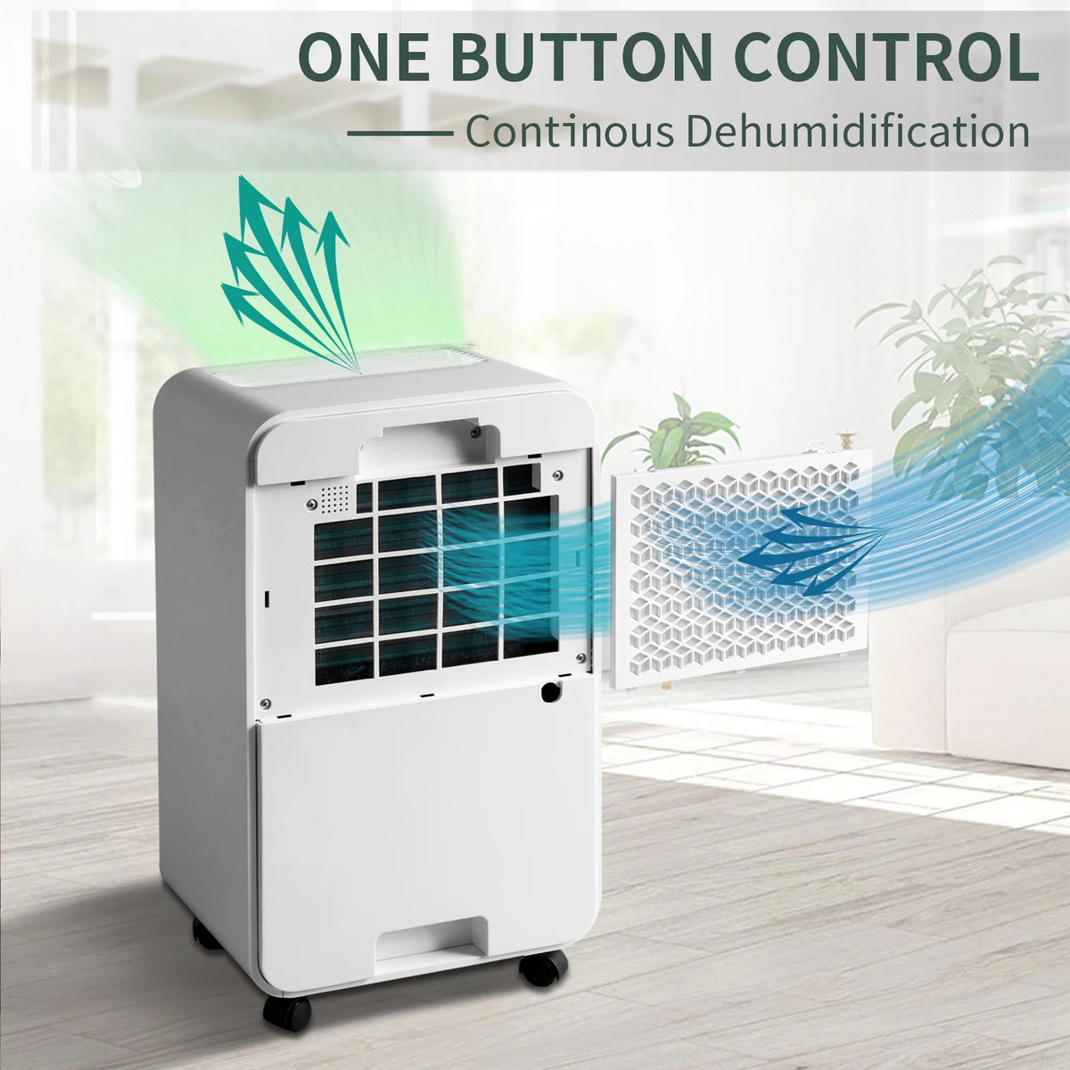 30 Pint Dehumidifier with 68oz Water Tank and Drain Hose P486