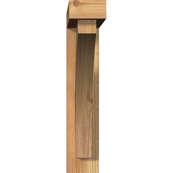Rough Sawn Bracket with Offset Brace, Western Red Cedar D149012