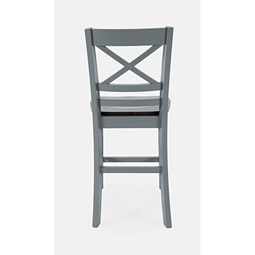 Counter Height Stool, Set of 2, Brown and Gray E710