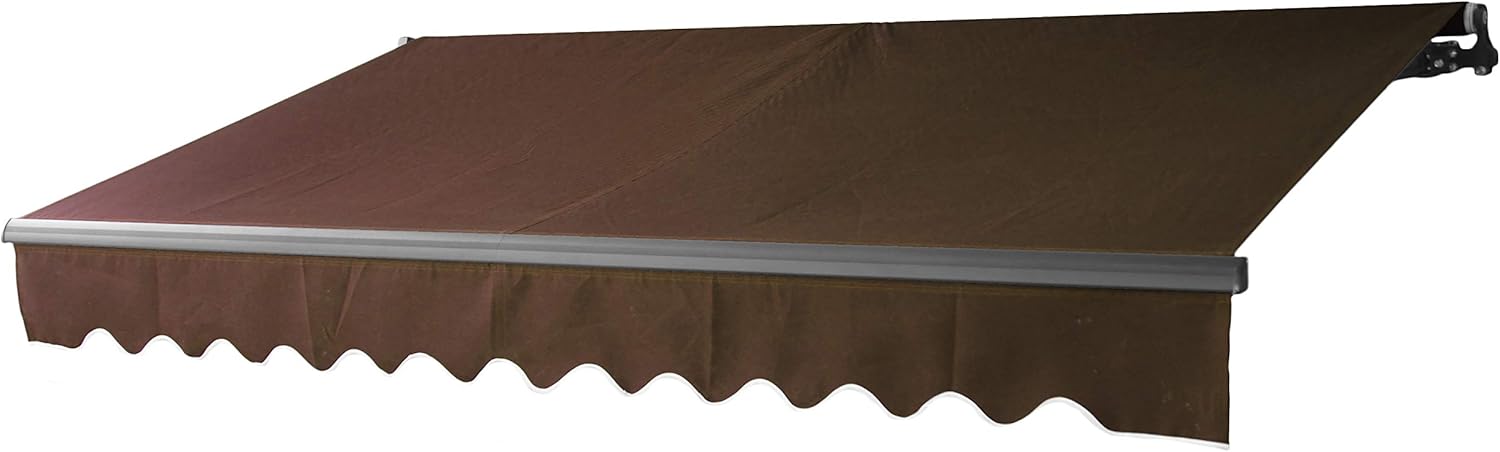 Motorized Retractable Patio Canopy Awning 10 x 8 Feet Gray E6305