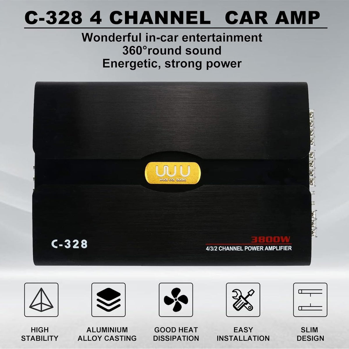 12V 4 Channel Car Audio Amplifier Z56290