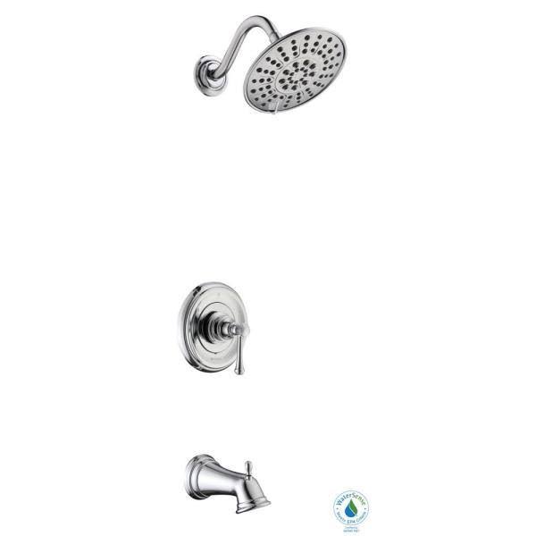 Chrome Single-Handle Tub and Shower Faucet with Valve G1050