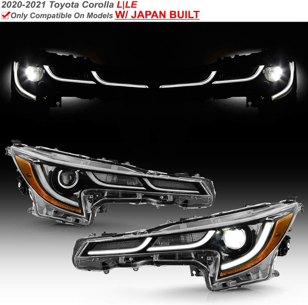 Black LED Projector Headlights Set Left+Right H93837