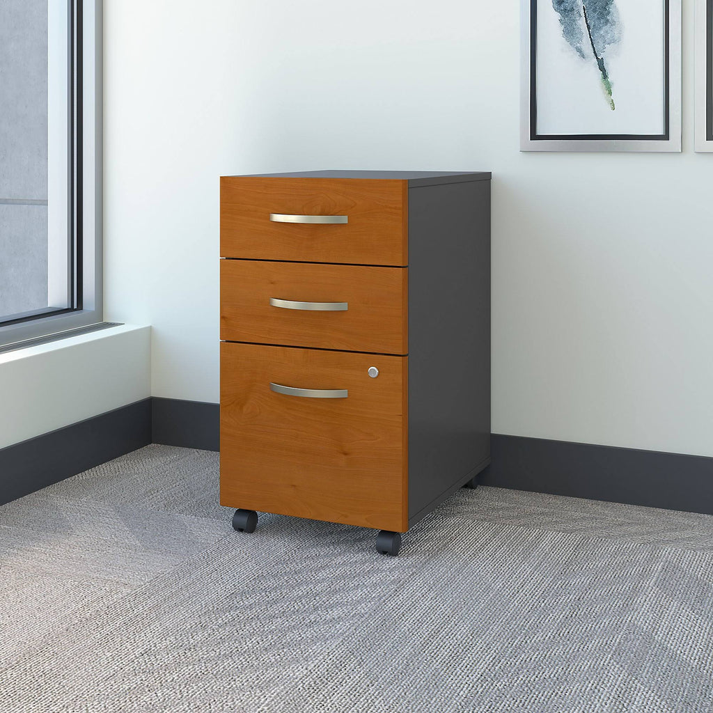 Natural Cherry 3-Drawer Mobile File F784