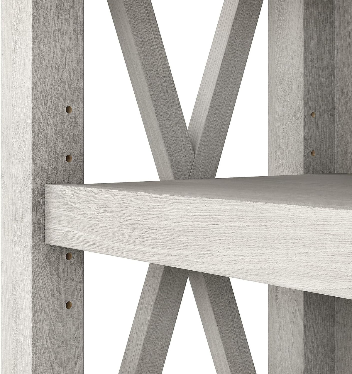 5 Shelf Bookcase in Linen White Oak P202
