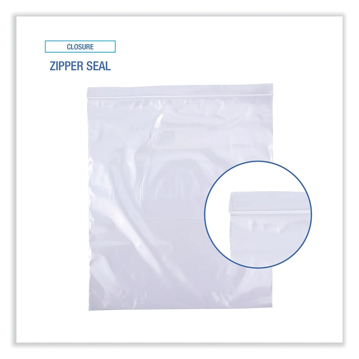Reclosable Food Storage Bags, 2 gal, Clear, 100/Box X2553
